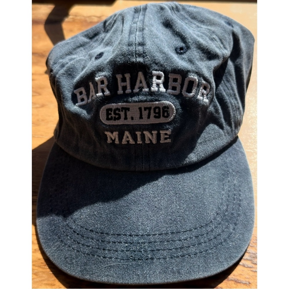 Bar Harbor Maine Eat. 1796 Gray Cap Crazy Apparel Cotton One Size Fits All Hat